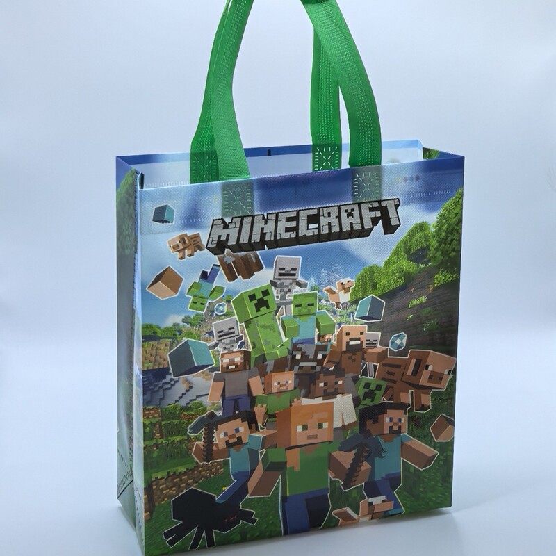 Foreign trade factory new cartoon non-woven tote bag my world gift bag gift packaging bag in stock wholesale Foreign trade factory new cartoon non-woven tote bag my world gift bag gift packaging bag in stock wholesale