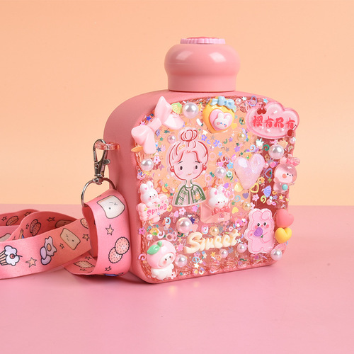 Toast cup DIY handmade material bag for students convenient crossbody cute cartoon kettle for girls hands-on educational toys