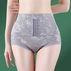 [Slim Clothes Welcome] Breathable mid-waist buttoned tummy control underwear, hip lifting and shaping postpartum waist and hip shaping body shaping pants