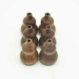 黑胡桃葫芦摆件扩香木车载香薰复古手工插花干花瓶插花瓶 DIY吊坠