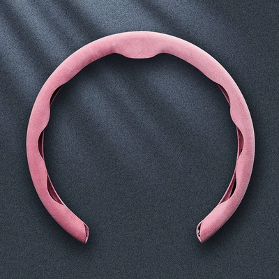 Wheel Cover, Universal Anti-Slip Decorative: Steering wheel cover - 5d-sakura-pink-suede-38cm