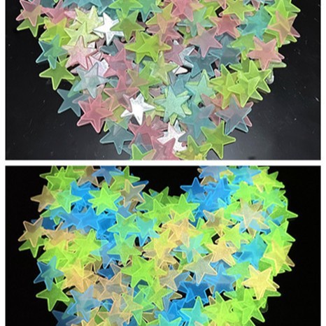 Estrellas nocturnas, luna, pared luminosa pegada a la Sala de estar del dormitorio, decoración de la pared de la fiesta, pegatinas fluorescentes de distribución transfronteriza