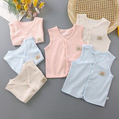 Baby Boneless Vest Spring and Autumn Thin Outerwear Baby Vest Children's Cardigan Open Shirt Stylish Small Backless Top