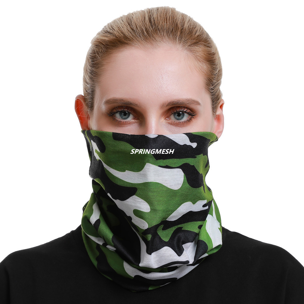 Sun protection face mask, outdoor hiking sunshade face towel, UV protection camouflage multifunctional seamless magic headscarf