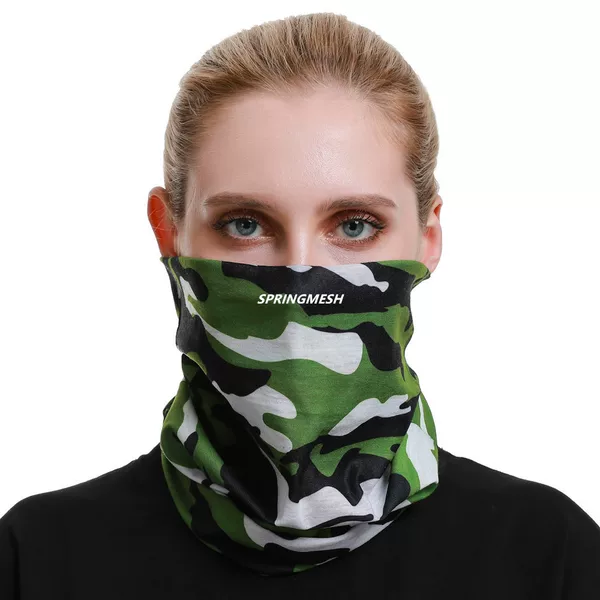 Sun protection face mask, outdoor hiking sunshade face towel, UV protection camouflage multifunctional seamless magic headscarf