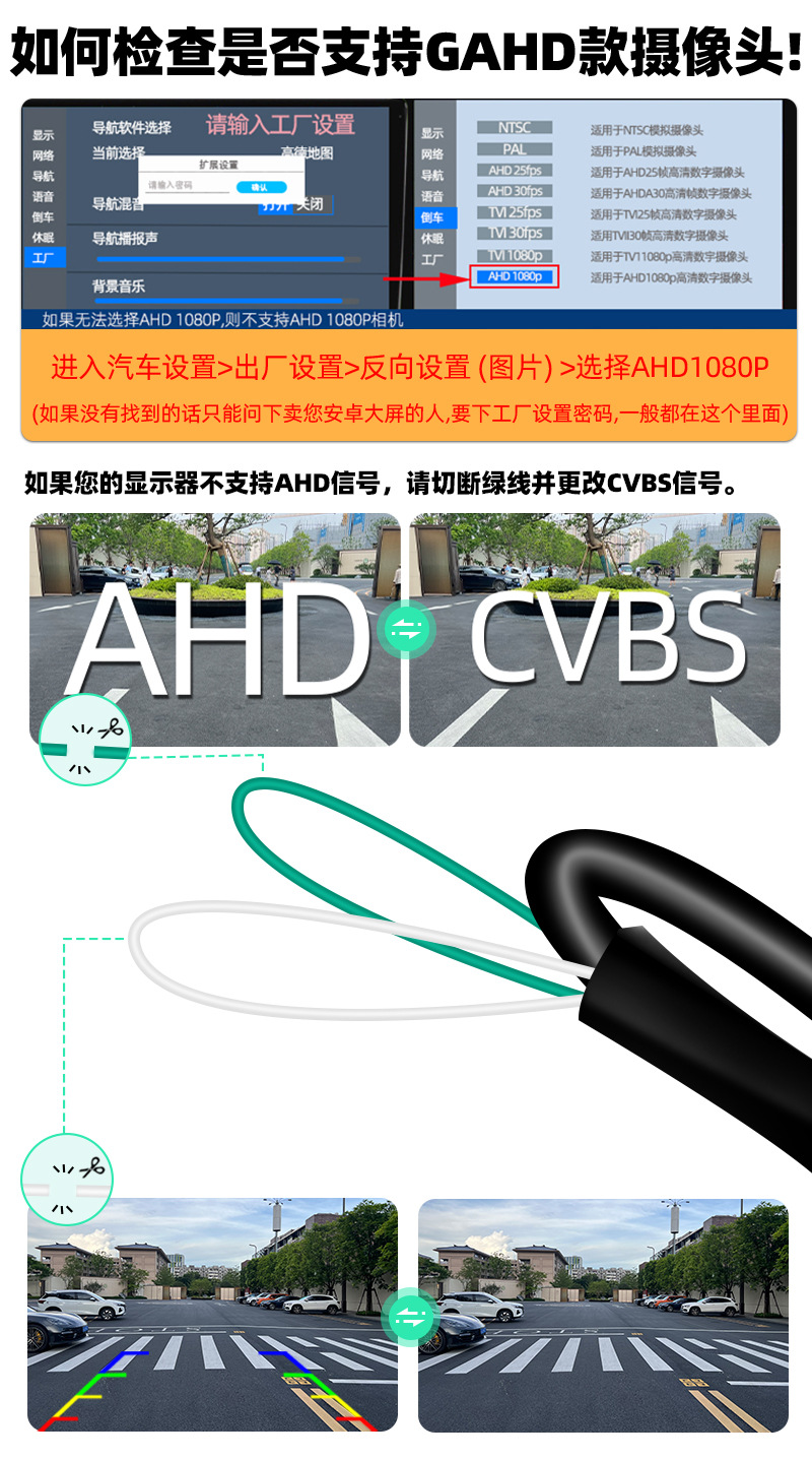 Suitable for Mercedes-Benz Series High-Definition Ahd Night Vision Waterproof Car Reversing Rearview Camera Ccd
