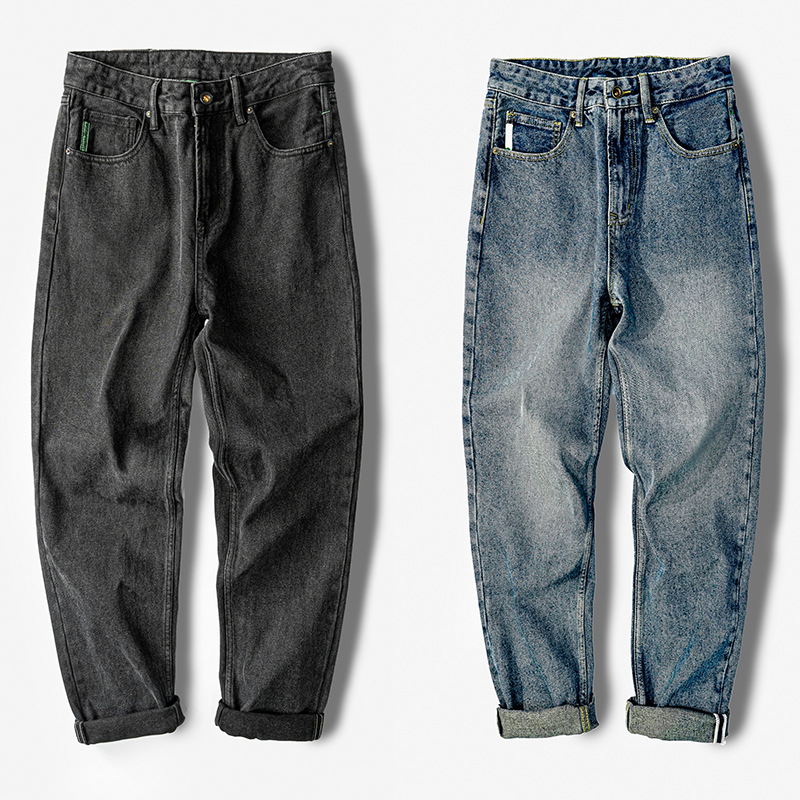 Zhang Jiani y Bai Yufan's Spring Festival Gala unisex jeans de pierna recta 2025 pantalones sueltos casuales de pierna ancha para todas las estaciones