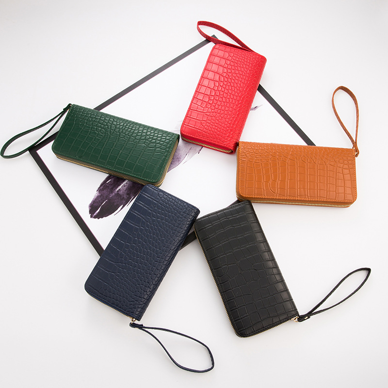 ¡venta Al Por Mayor! Cartera Larga De Estilo Europeo Y Americano Con Diseño De Cocodrilo display picture 3