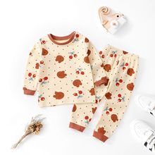 婴儿18-36个月长袖连体哈衣男女宝宝春秋新生儿套装纯棉卡通爬服