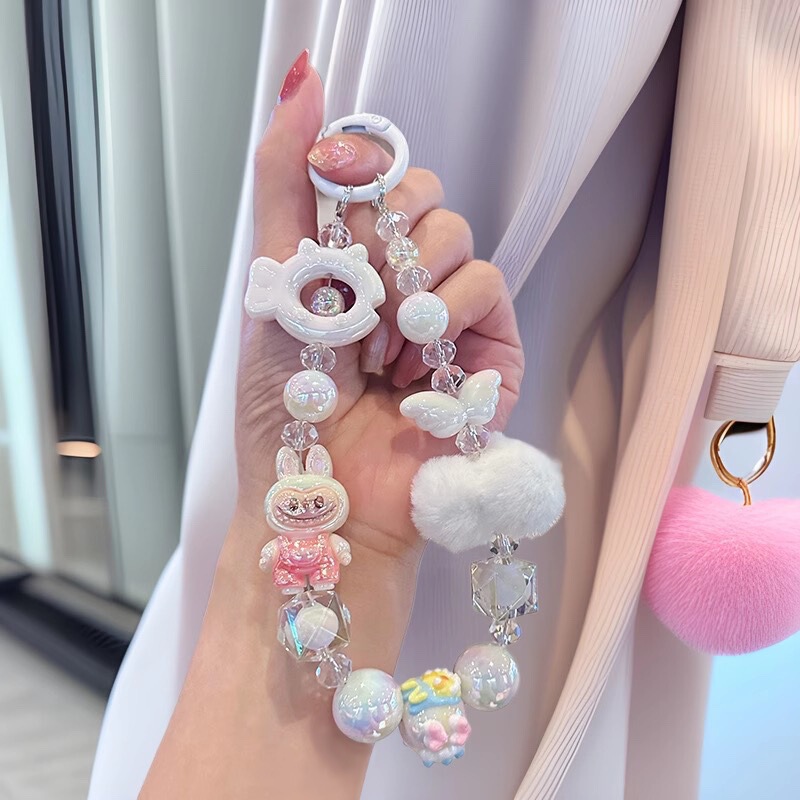 新鮮なインスタイルかわいい毛玉人形携帯電話チェーン少女漫画携帯電話ストラップバッグギフトペンダント|undefined