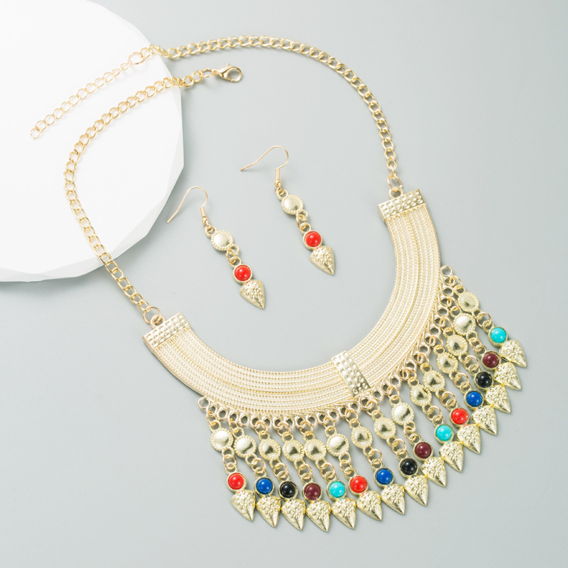 Ethnic Style Geometric Alloy Plating Necklace display picture 6