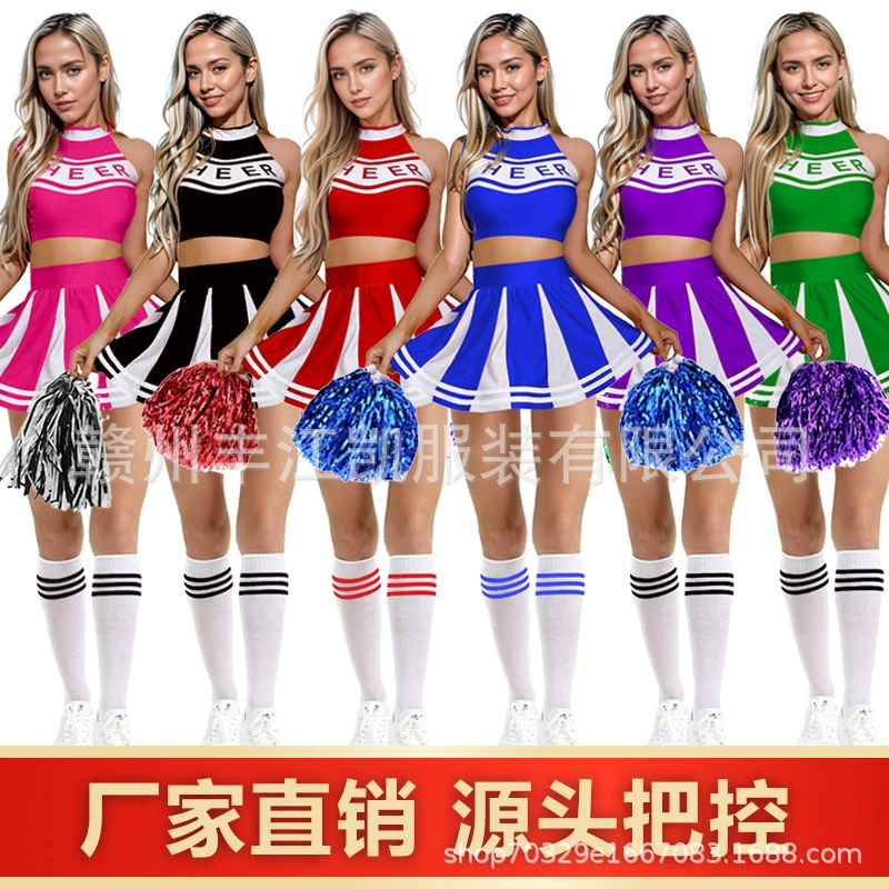 Европейские и американские хиты продаж: сексуальные костюмы чирлидерш, униформа для чирлидинга, сценические костюмы для выступлений, костюмы для девушек.