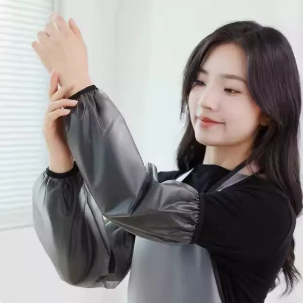 袖套防水防油男女家用秋冬季透明套袖头厨房工作TPU防脏成人护袖