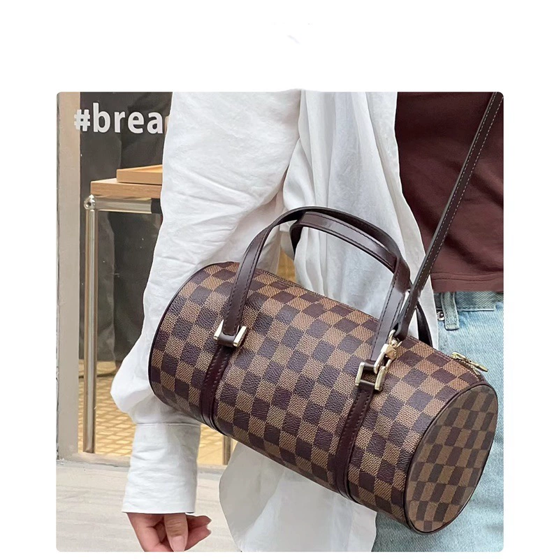 Прямые продажи от производителей подходят для lv Papillon средневековый цилиндр сумка красная кожа Babilon трансформация старомодная сумка через плечо ремень