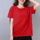 All-match T-shirt Women's Short-sleeved Loose 2025 Summer New Middle-aged Mother's Belly Covering T-shirt plus size Women's Casual Top