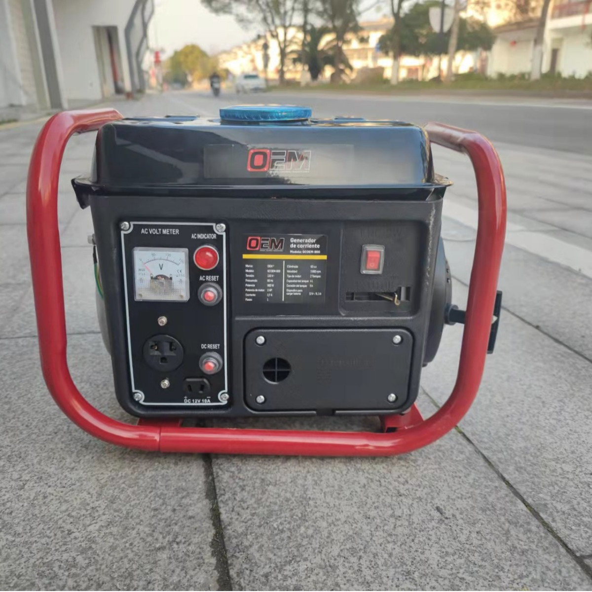 迷你汽油发电机110V900W外贸批发北美美国发电露营电启动便携式