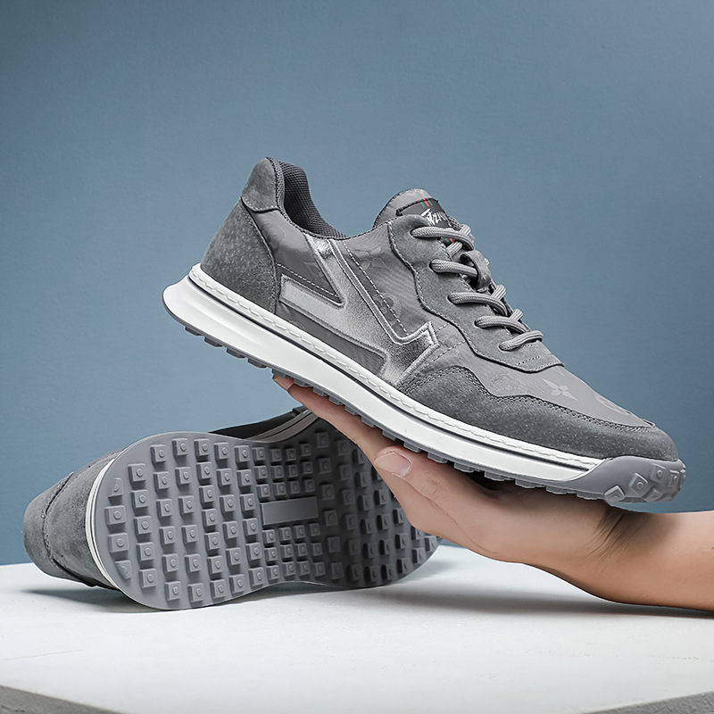 速卖通2021夏季透气休闲系带板鞋户外防滑运动鞋男登山学生旅游鞋|ms