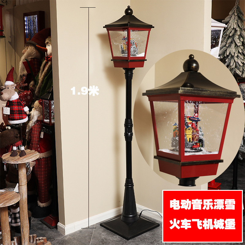 クロスボーダーヨーロッパとアメリカのクリスマス音楽雪の光雪街路灯クリスマスギフトギフトショッピングモールの窓リビングルームの装飾品
