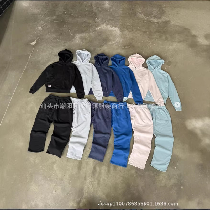 Overseas Direct Sales American-Style Washed Long-Sleeve Hooded Shirt Loose Casual Pants Fashionable Versatile Sports Suit for Men Overseas Direct Sales American-Style Washed Long-Sleeve Hooded Shirt Loose Casual Pants Fashionable Versatile Sports Suit for Men