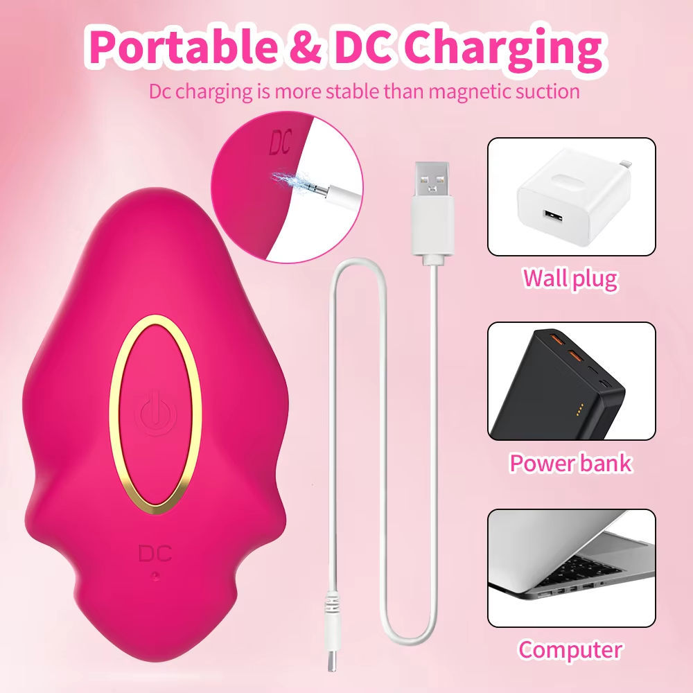 App-Controlled Wearable Clitoral Vibrator with Remote and Suction Cup, Purple — detail image 13