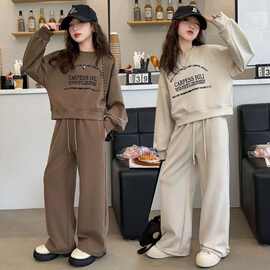 女童秋装运动卫衣套装2026新款洋气中大童春秋款衣服女孩两件套潮
