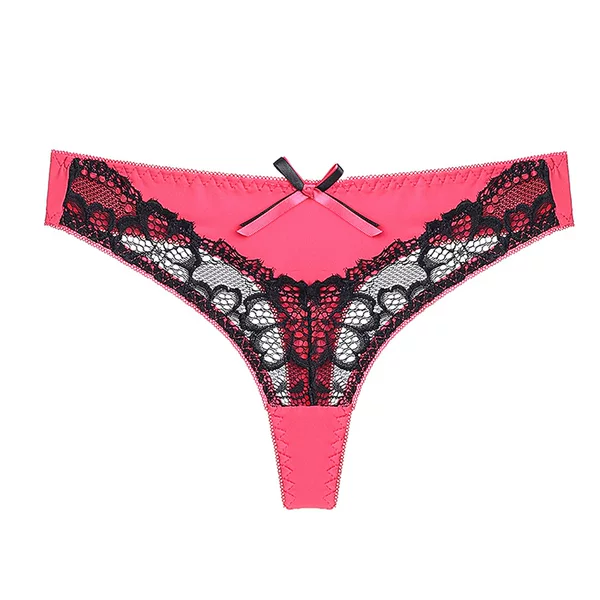 New Sexy Hollow Lace Women's G-string Translucent European and American Ins Style Underwear Sexy T Pants
