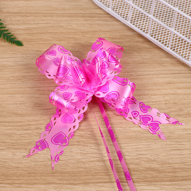 Comercio exterior Venta caliente 30 hueco impreso encaje dibujado a mano flor Navidad cumpleaños regalo embalaje arco dibujado flor cinta