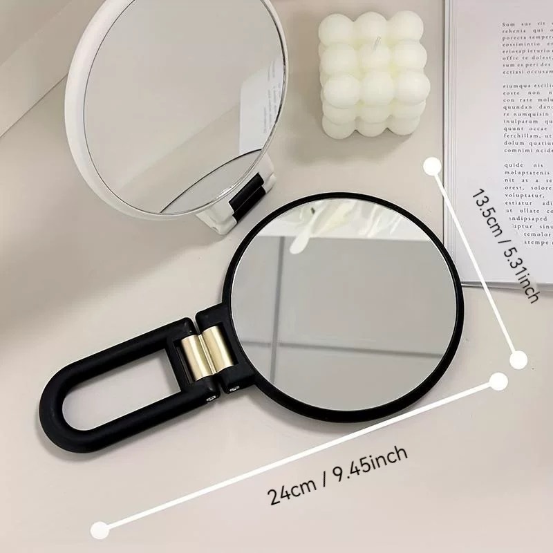 30X40X50X60X de alta definición de doble cara espejo de maquillaje de mano espejo para eliminar el acné