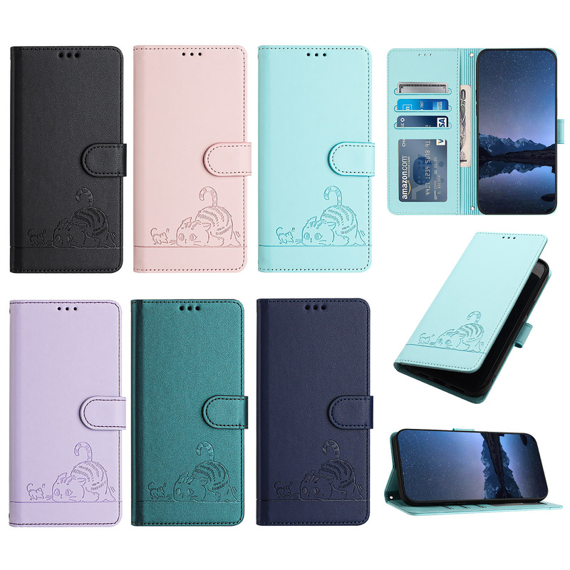 Foreign trade explosions for Samsung S24U kitten mouse iPhone16PRO anti-theft brush card flip leather case Foreign trade explosions for Samsung S24U kitten mouse iPhone16PRO anti-theft brush card flip leather case
