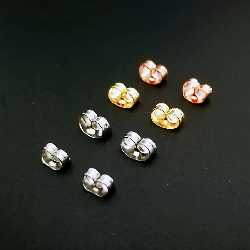 不锈钢耳塞耳堵蝴蝶扣耳钉配件DIY饰品配件