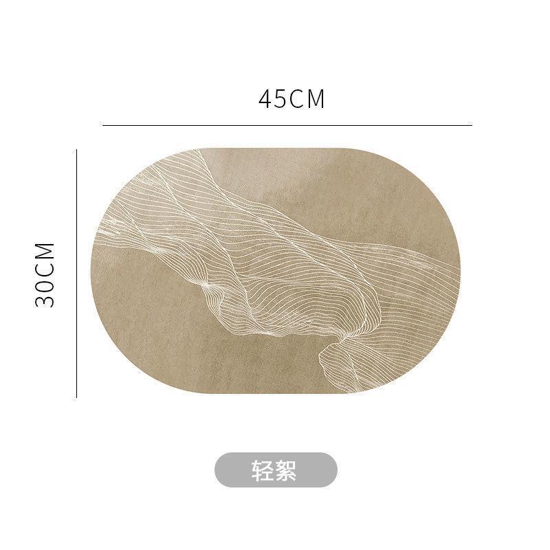 Estera de mesa de cuero oval de alto grado impermeable aislamiento a prueba de aceite occidental comida Mat PVC tazón Mat comedor Mat mantel hogar