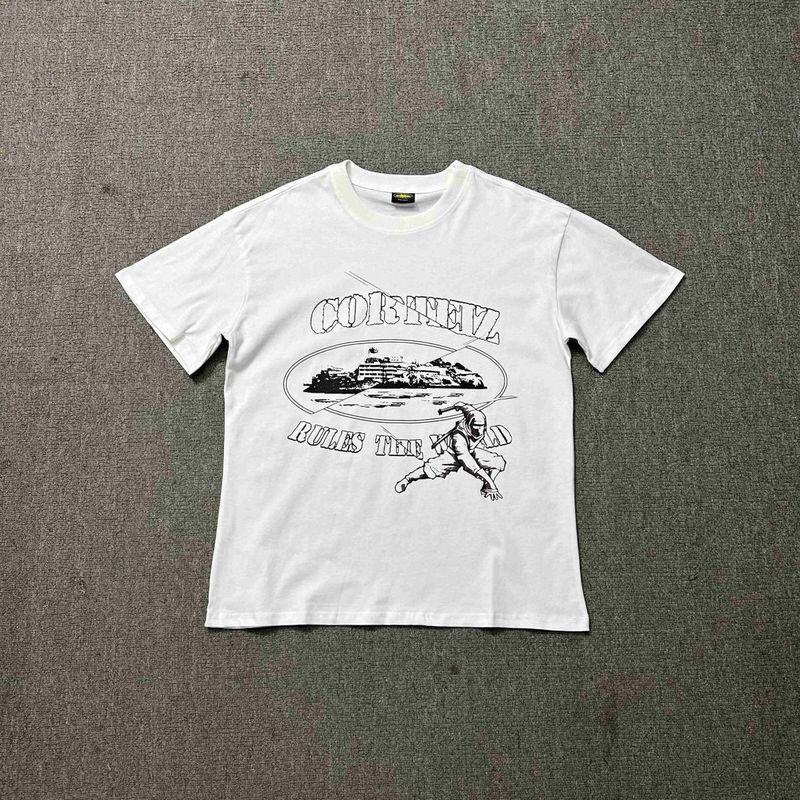 240g corteiz マンハッタン島シリーズ Tシャツ 半袖 レターロゴプリント 男女兼用 ダブルヤーン ファッション 半袖 トレンド|undefined