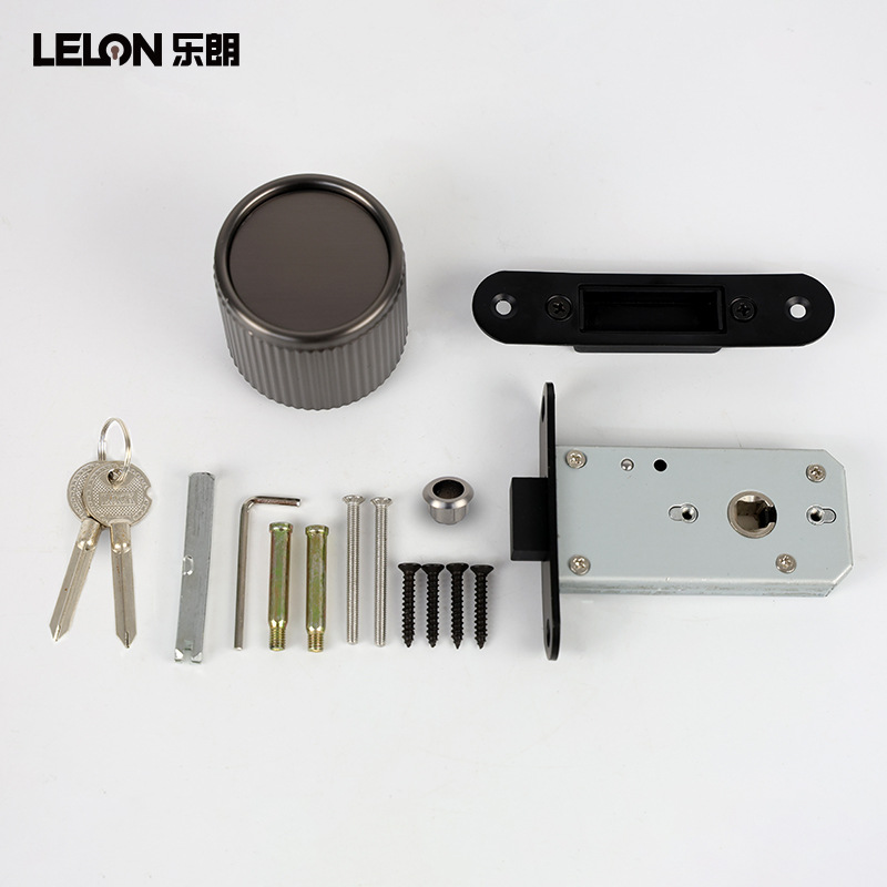 Cerradura de puerta invisible minimalista italiana personalizada cerradura esférica unilateral con llave de emergencia puerta de madera dormitorio cerradura oculta cerradura oculta