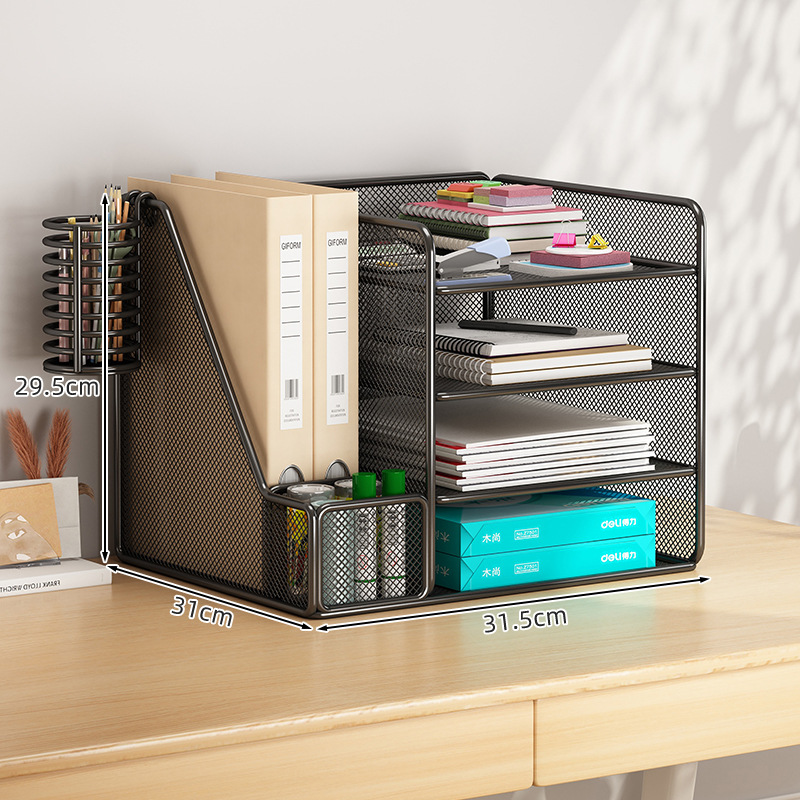 아테네 블랙 4겹 - 왼쪽 세로 - 펜홀더 포함