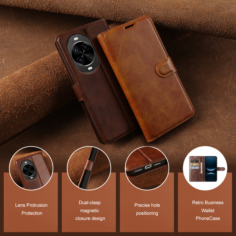 Suitable for Huawei Nova 14 Pro Wallet-Style Flip Pu Leather Phone Case Book Cover Protective Cover