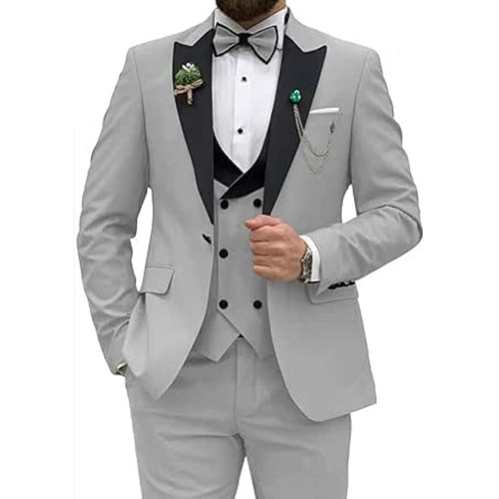 Amazon AliExpress Trajes de estación independientes de hombre de tres piezas de novio y padrino para banquete de boda trajes transfronterizos grandes para hombres