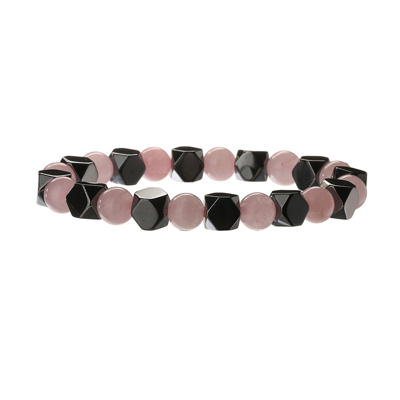 Transfronterizo Europa y América Amazon Venta caliente Pulsera de cristal rosa Latillo natural Pulsera con cuentas de ojo de tigre Joyas al por mayor