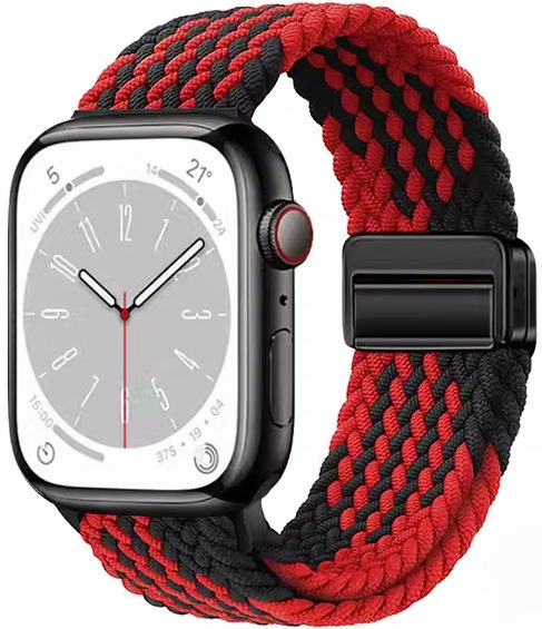 アップルの時計バンドに適した磁気ボタンナイロンタイプのapple apple全系1-9/SE/Ultra編みバンド|undefined