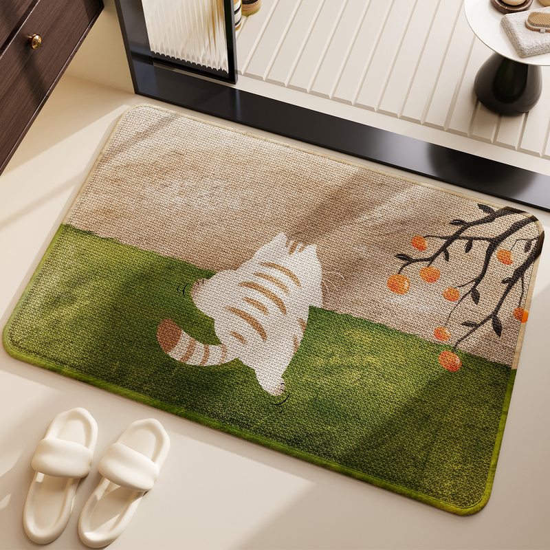 Bathroom Floor Mat, Toilet Foot Mat, Water-Absorbent Non-Slip Mat, Diatomaceous Earth Toilet Carpet, Household Carpet, Bathroom Entrance Mat Bathroom Floor Mat, Toilet Foot Mat, Water-Absorbent Non-Slip Mat, Diatomaceous Earth Toilet Carpet, Household Carpet, Bathroom Entrance Mat