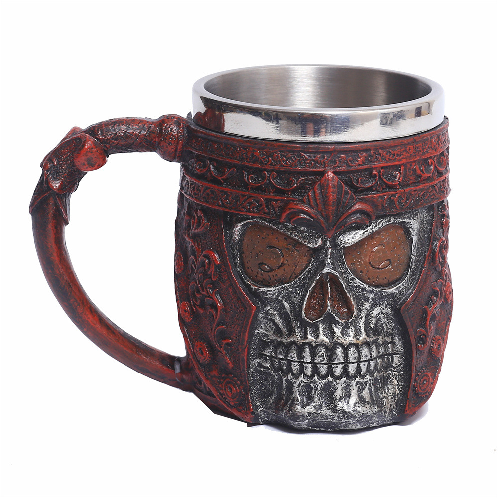 Red Skull Knight Mug