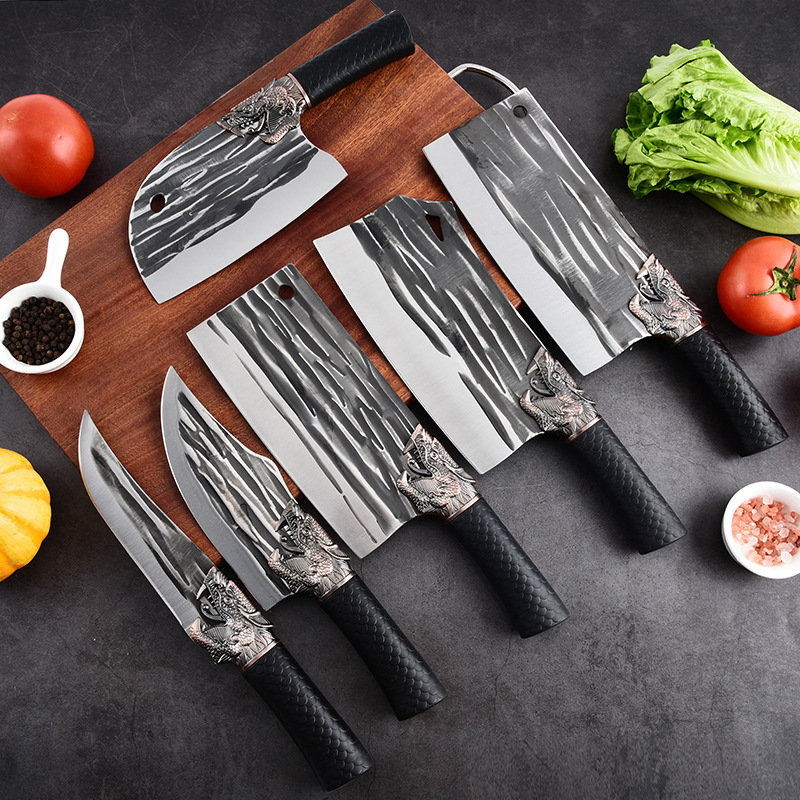 Longquan forged kitchen knife home use chopping cleaver bone knife sharp slicing knife meat cutting knife multi-purpose slaughter trimming bone knife