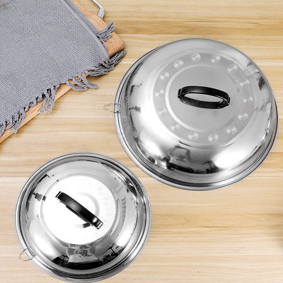 Stainless steel Lid thickening Wok raise Vaulted old-fashioned circular Cooking Lid Fried Ding Cauldron lid