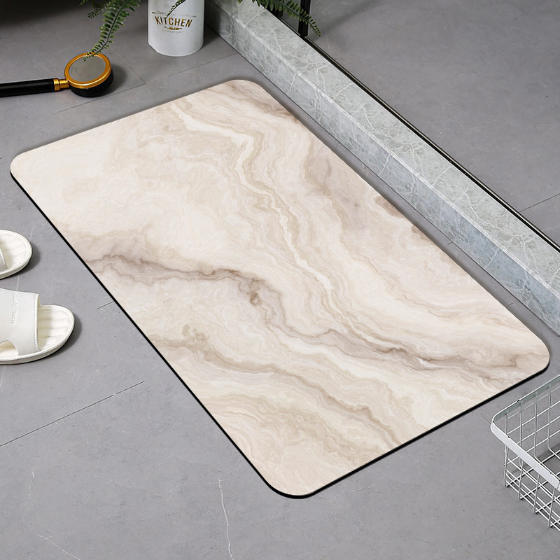 Baño de barro de diatomeas absorción de agua suelo blando de baño de barro de diatomeas puerta de baño anti-deslizante cojín de pies secos rápidos