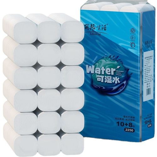 丽邦可湿水5层卷纸18卷2250g家用实惠卷筒纸斤厕纸卫生纸一件代发