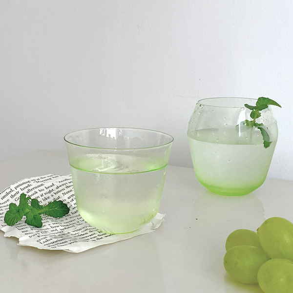High quality green wineglass