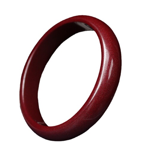 Raw ore cinnabar Heart Sutra bracelet with high content of purple gold sand, birth year red bracelet, women's jewelry, jade bracelet live source