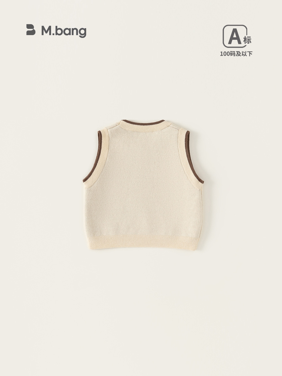 Yubao ropa infantil chaleco de otoño niñas lindos chaleco de oso para niños camisas de punto sin mangas suéter para niños