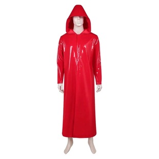 2025 Cross-Border New European and American Halloween Ball Queen Shadow Killer Red Jacket Horror Costume Cos