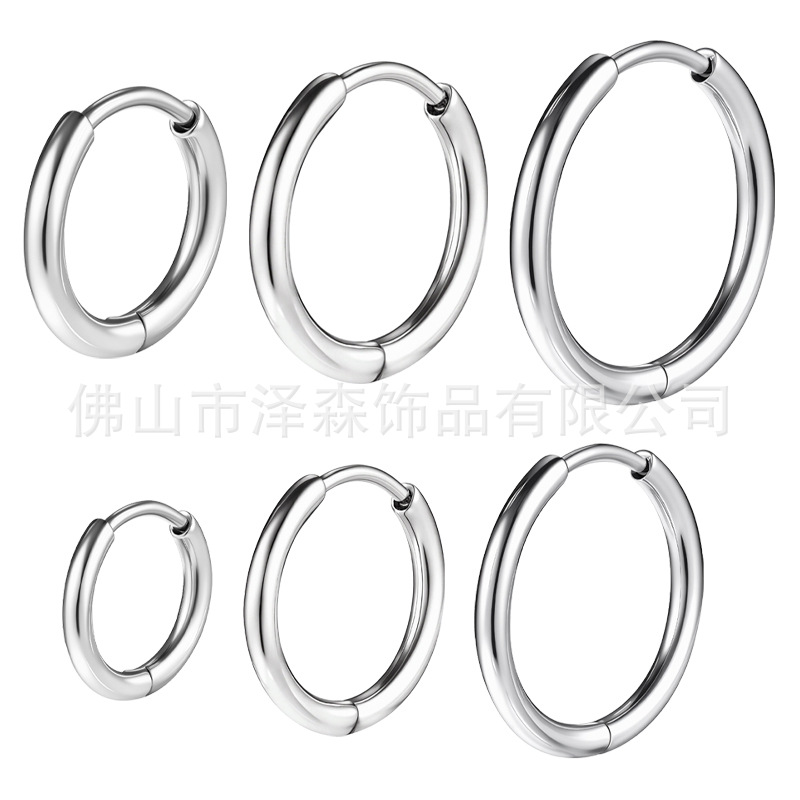 Hand-Polished F136 Titanium Alloy Earrings, Plain Lip Rings, G23 Titanium Tongue Rings, Body Piercing Jewelry detail image 9