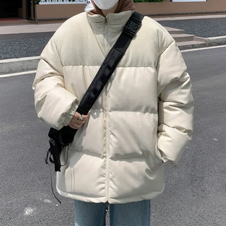 2023新款秋冬棉服加厚棉衣男女同款可印可绣情侣立领款面包服外套